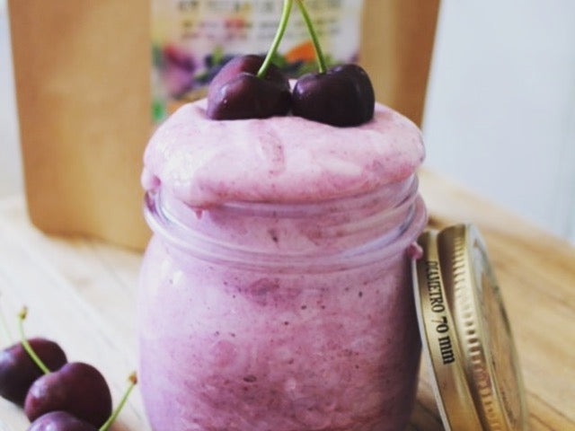 Cherry and berry protein smoothie