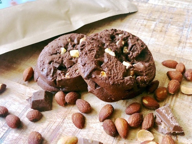 Chocolate protein almond cookies