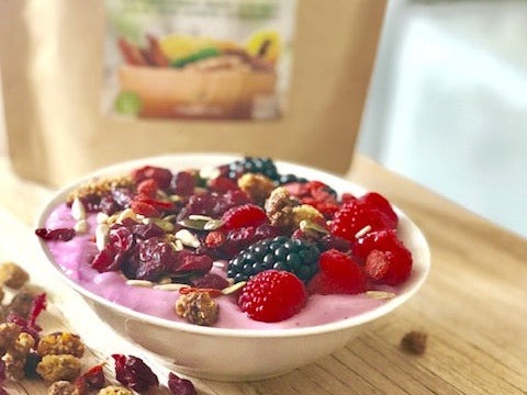 Forest fruit protein smoothie bowl