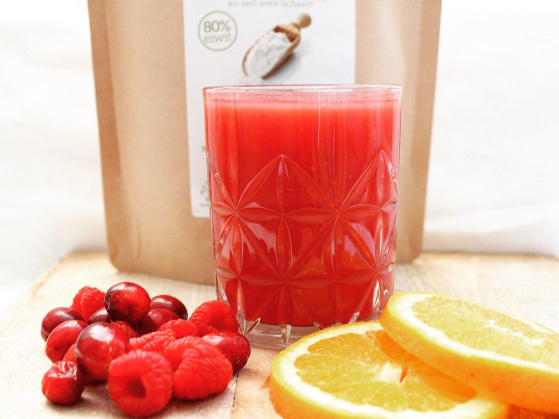 Framboos, cranberry en sinaasappel smoothie – recept