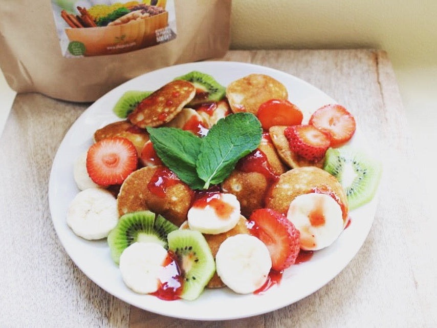 Vanilla proteïne poffertjes met vers fruit – recept