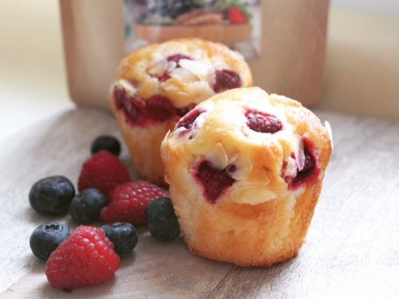 Blauwe bessen frambozen proteïne muffins – recept