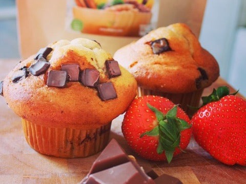 Chocolade vanilla protein muffins – recept