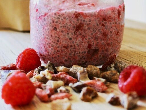 Frambozen Proteïne Chia Pudding – recept
