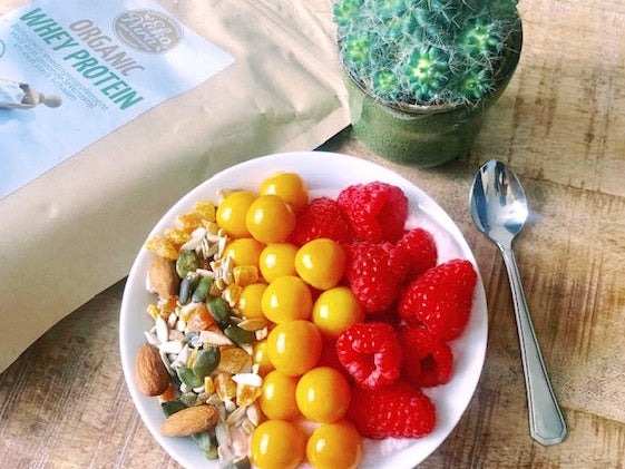 Kruisbes en frambozen smoothie bowl – recept