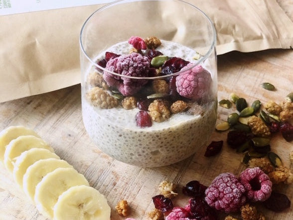 Overnight Oats met frambozen en banaan – recept