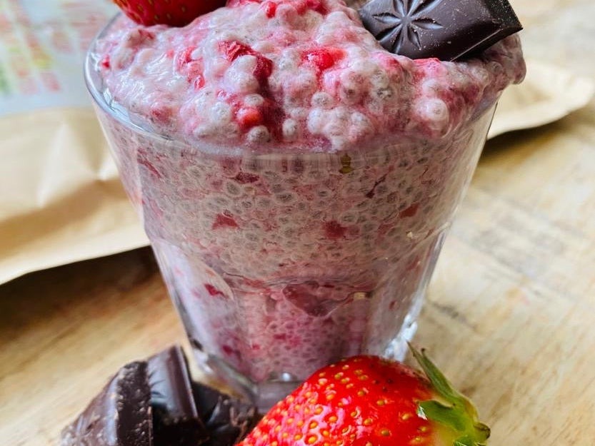 Aardbeien chia pudding – recept