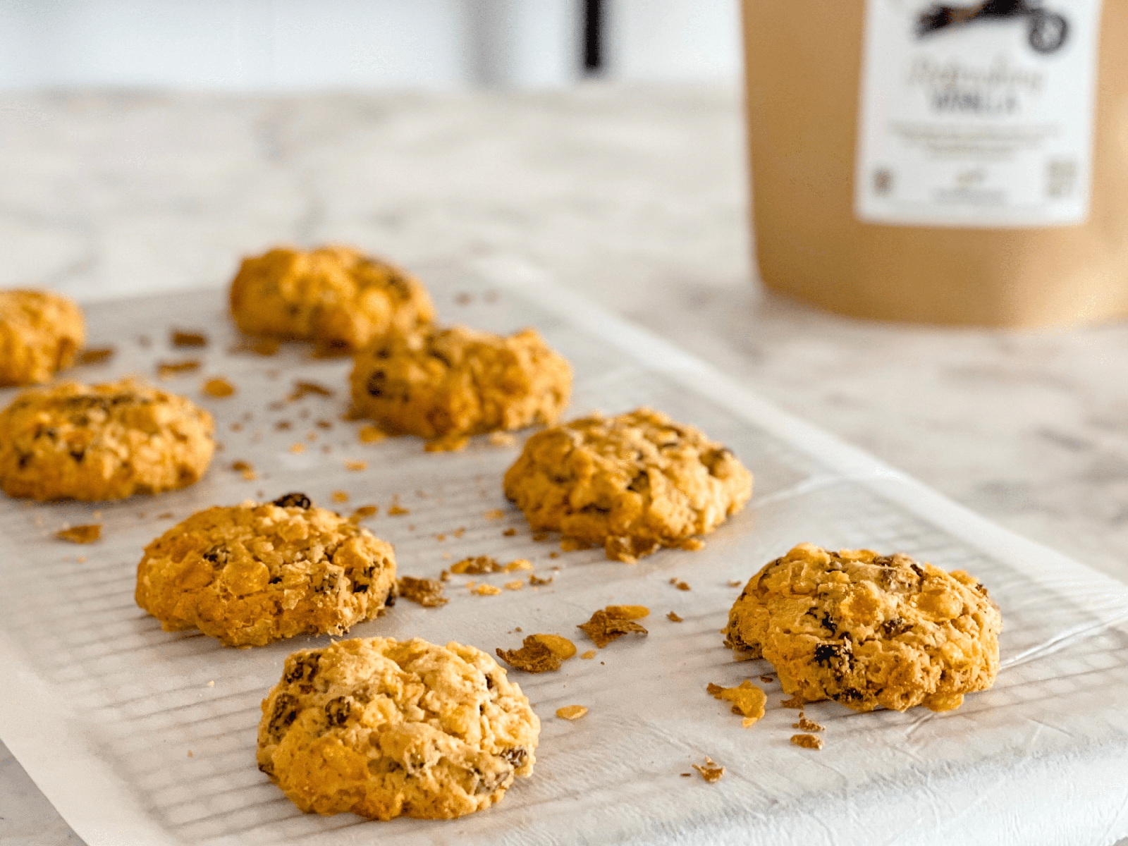 Cornflake protein cookies recept