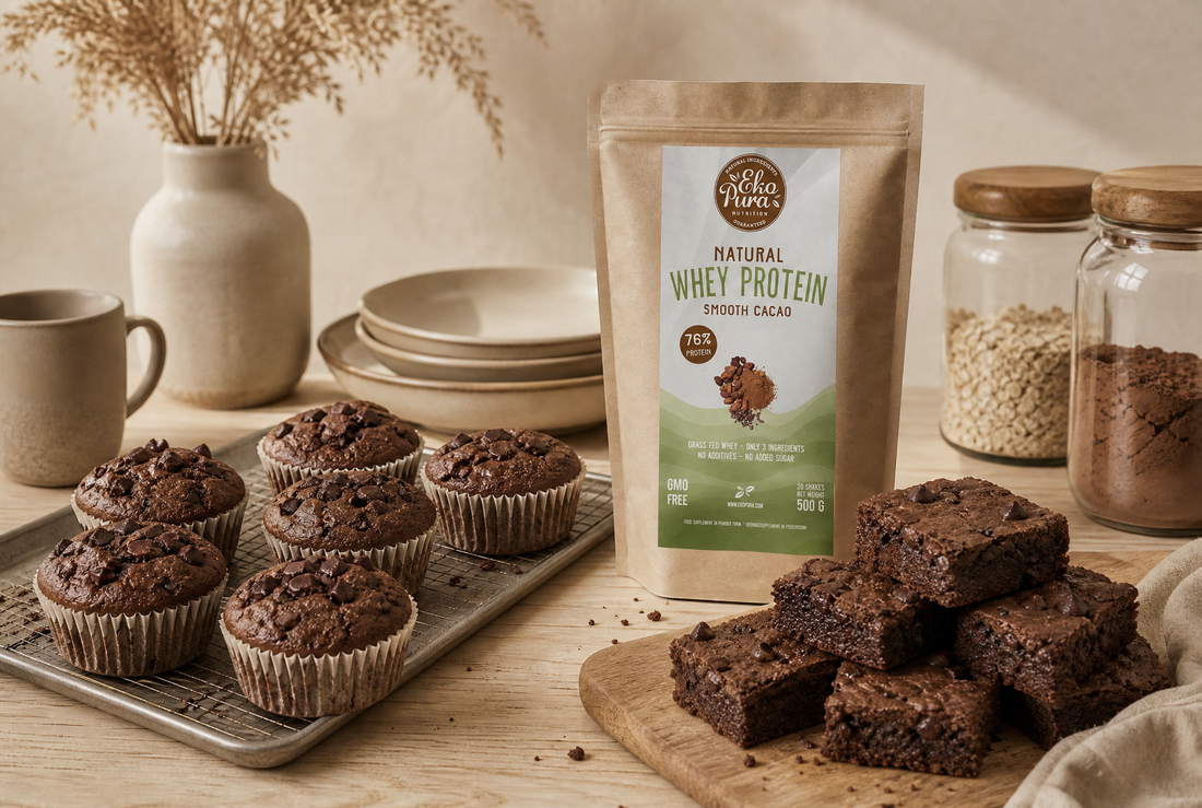 Gezonde proteïne-baksels met Ekopura whey cacao