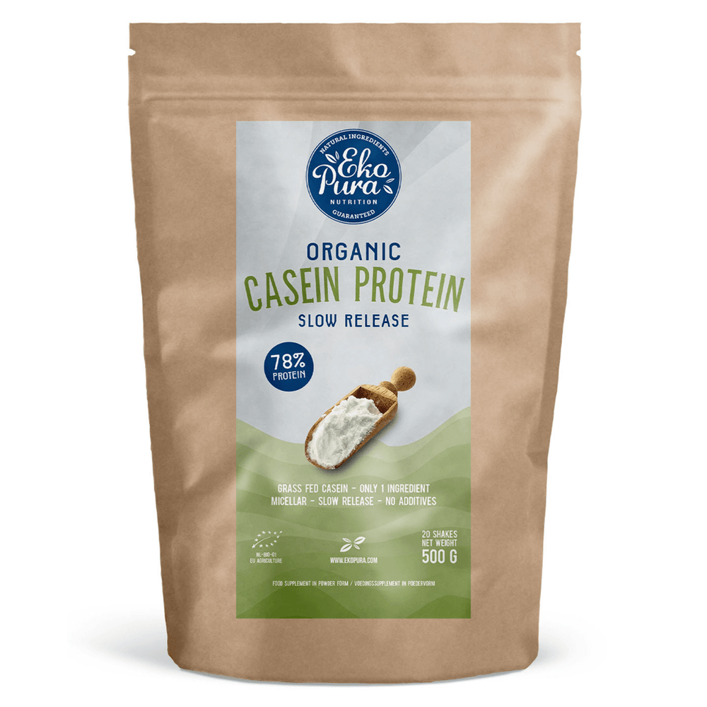 Caseine Powder Organic Casein Protein 500g - 78% Micellar Protein, Grass-Fed Cows ...