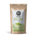 Ekopura Matcha Pulver Bio, 90-Gramm-Beutel, Vorderseite mit EU-Bio-Logo