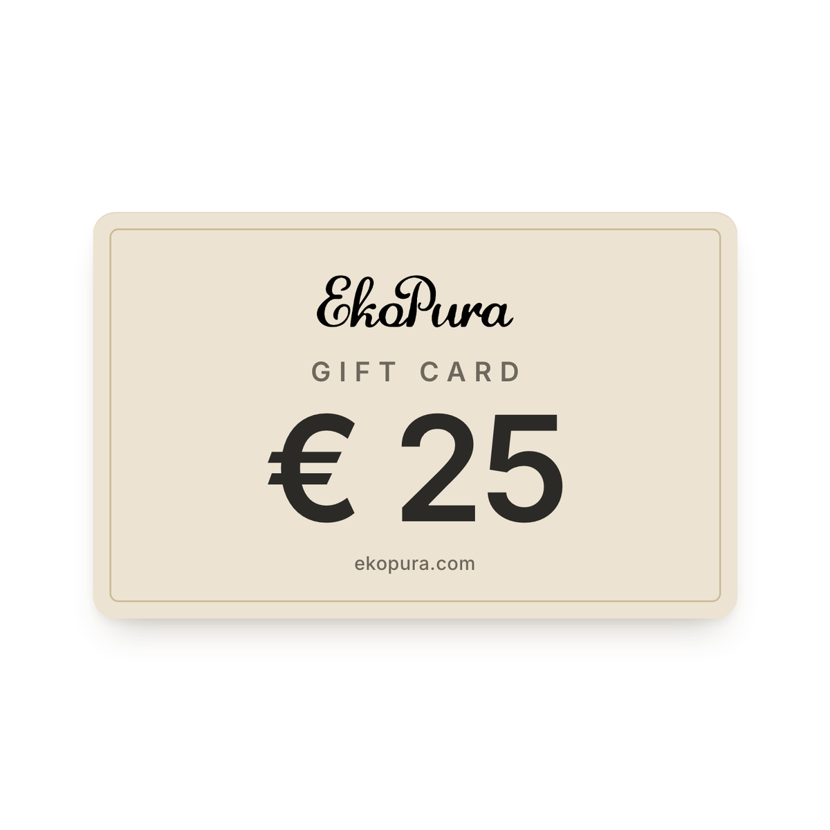 Gift Card Ekopura de 25 €