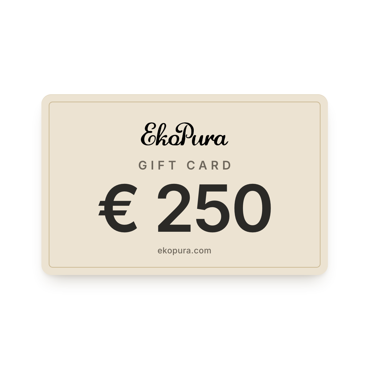 Gift Card Ekopura de 250 €