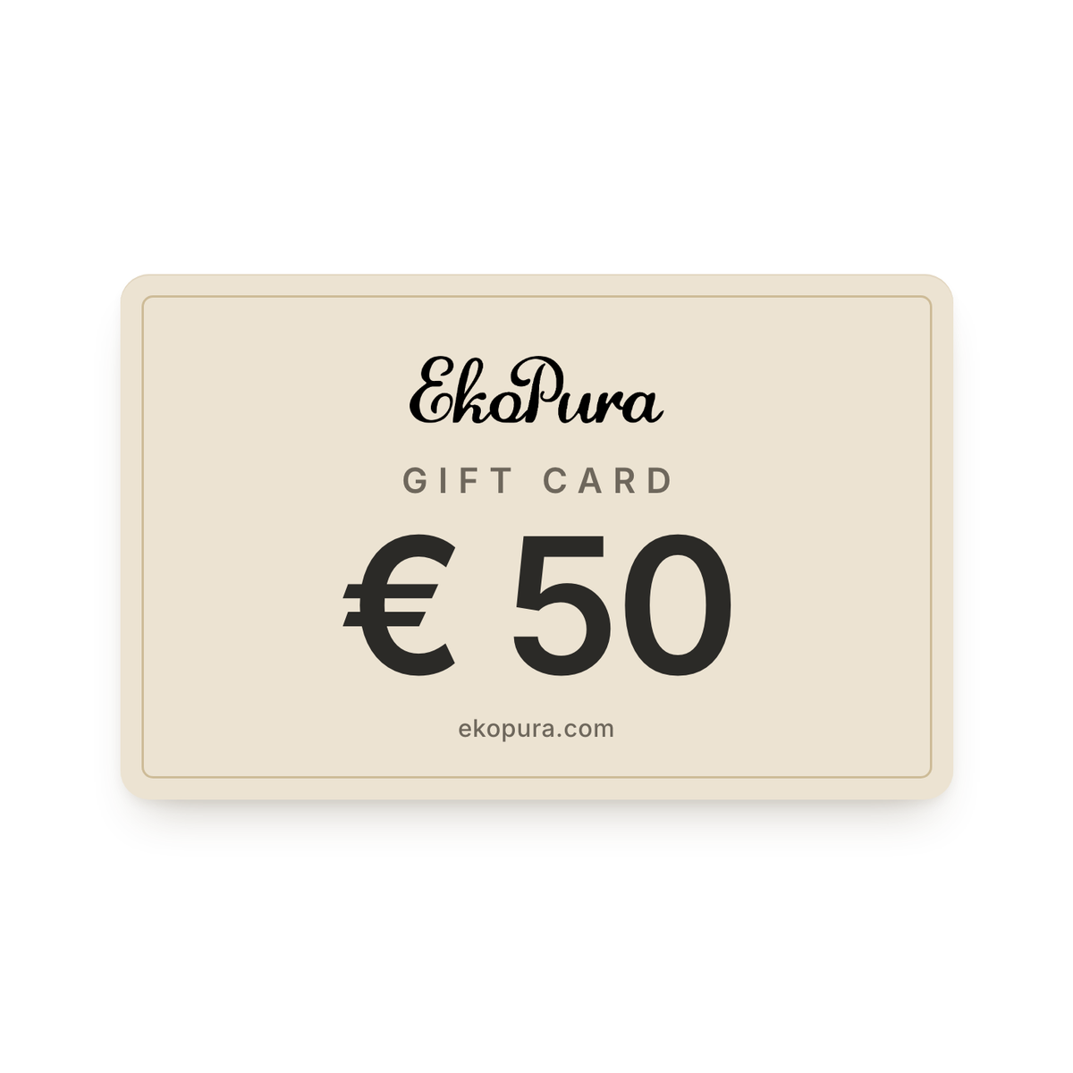 Gift Card Ekopura de 50 €