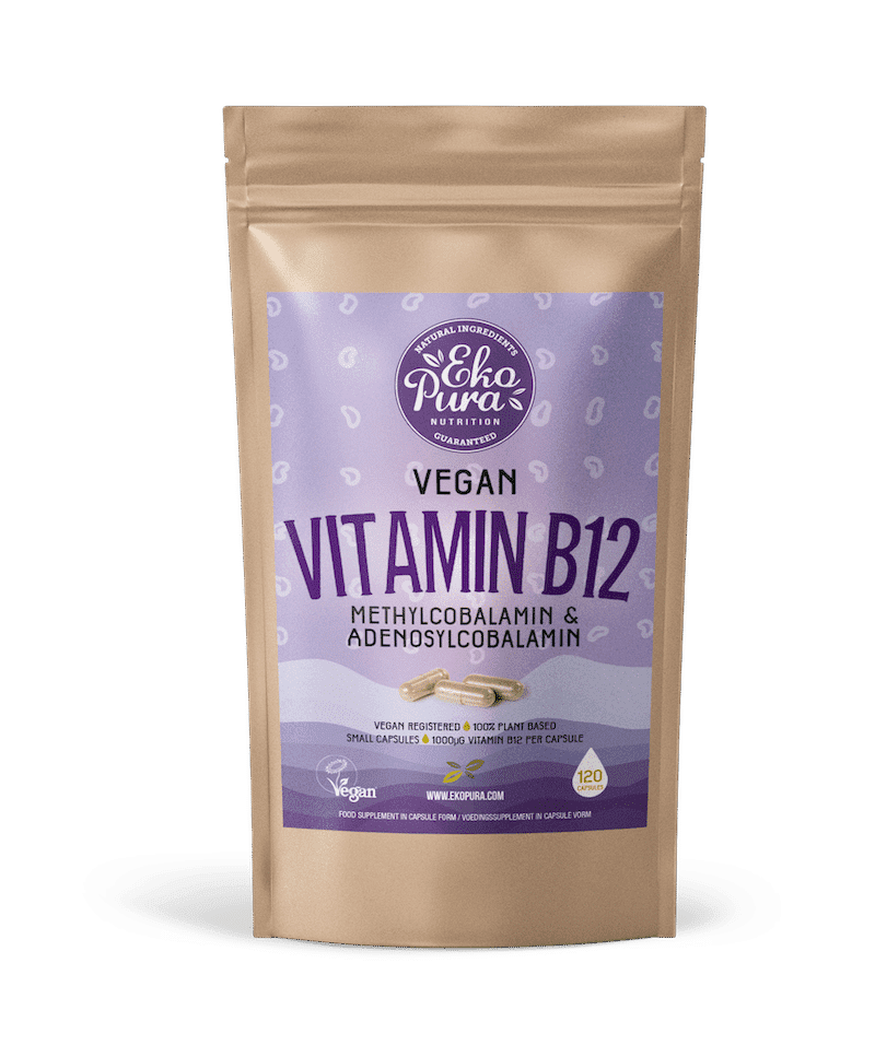 Pack shot Ekopura Vegan Vitamin B12 UK